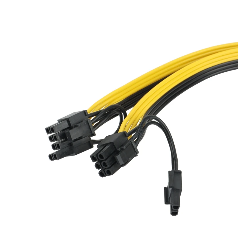 5Pcs PCI-E 6Pin To Dual 6+2-Pin Power Splitter Cable 18AWG Graphics Card 6Pin To Dual 8Pin PCIE PCI Express Power Cable