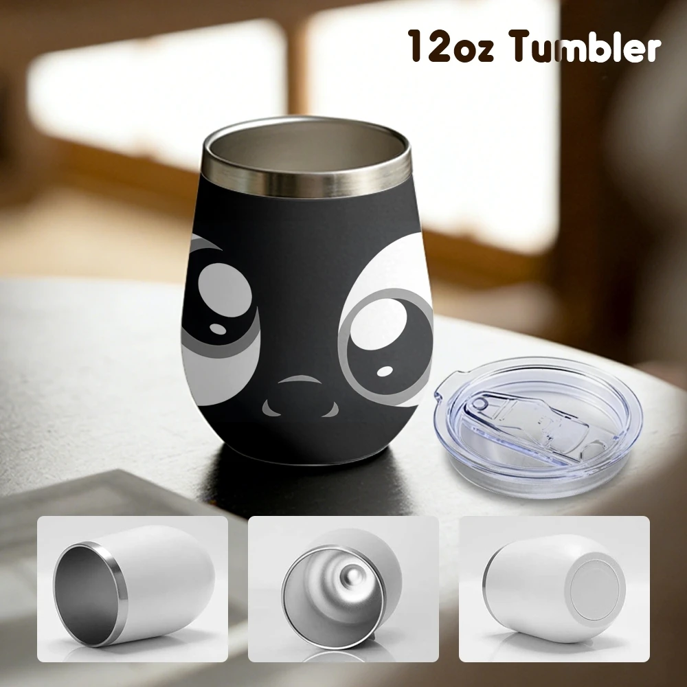 Funny E-expressionS Cartoon Vacuum Flasks 12oz Insulated Wine Tumbler Vacuum Coffee Mug Travel Household Office Drinking Mug