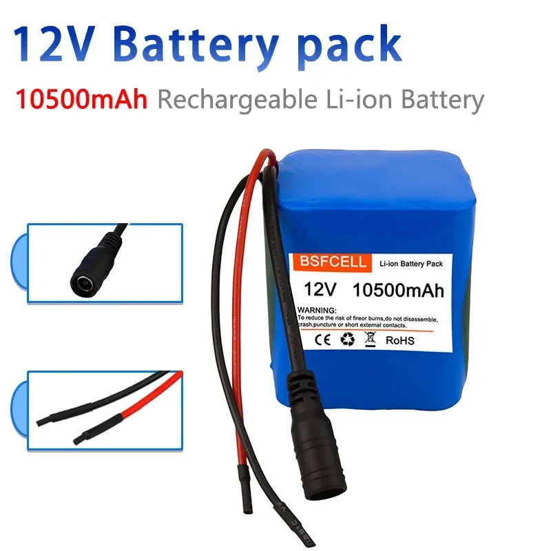 

12V 3S3P 10500mAh DC Li-ion Battery Rechargeable Battery Pack For solar lights 12V electrical appliances.