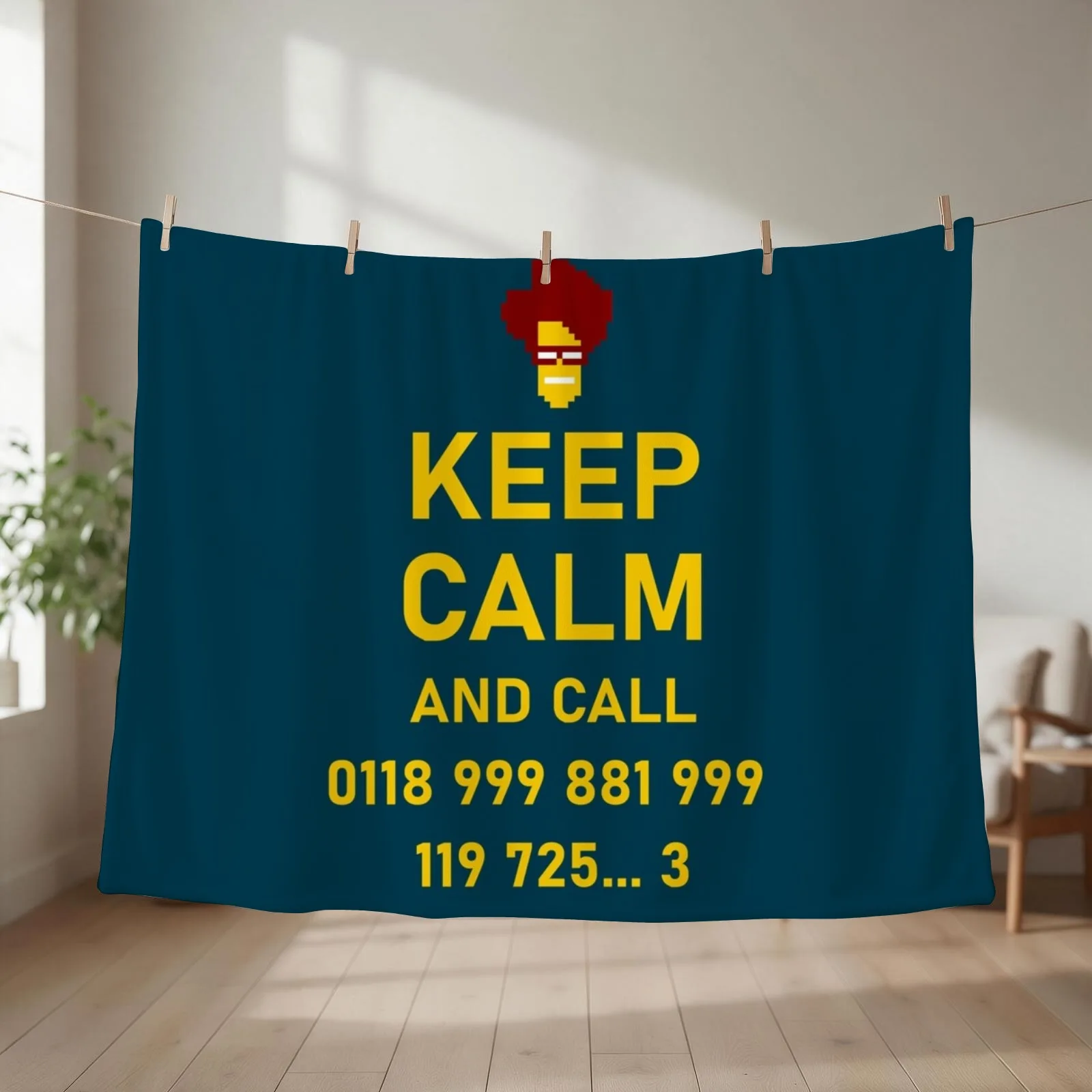 KEEP CALM and call 0118 999 881 999 119 725... 3 IT CROWD Throw Blanket Blankets For Bed Flannels For Baby Baby Blankets