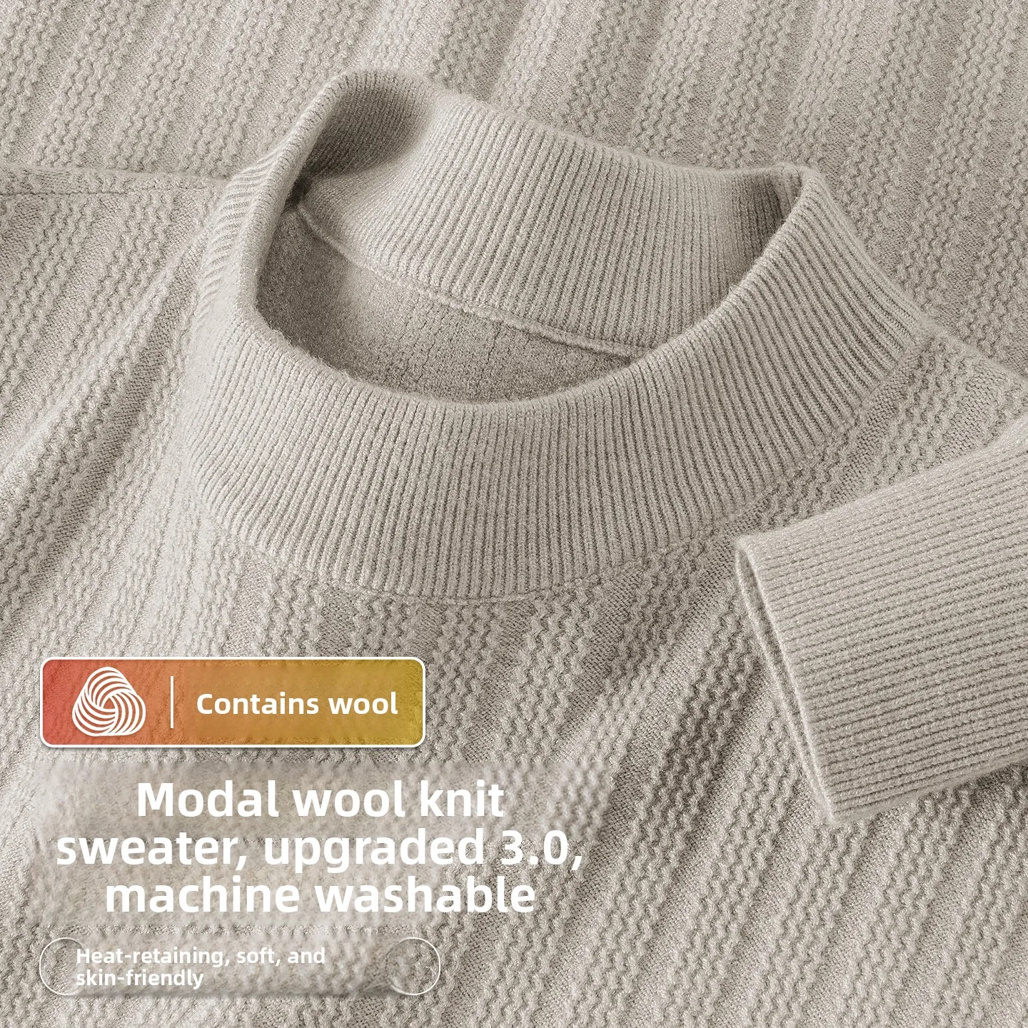 

Удобный мужской длинный вязаный свитер с высоким воротником, модный, универсальный, для осени и зимы, повседневный, легкий в носке