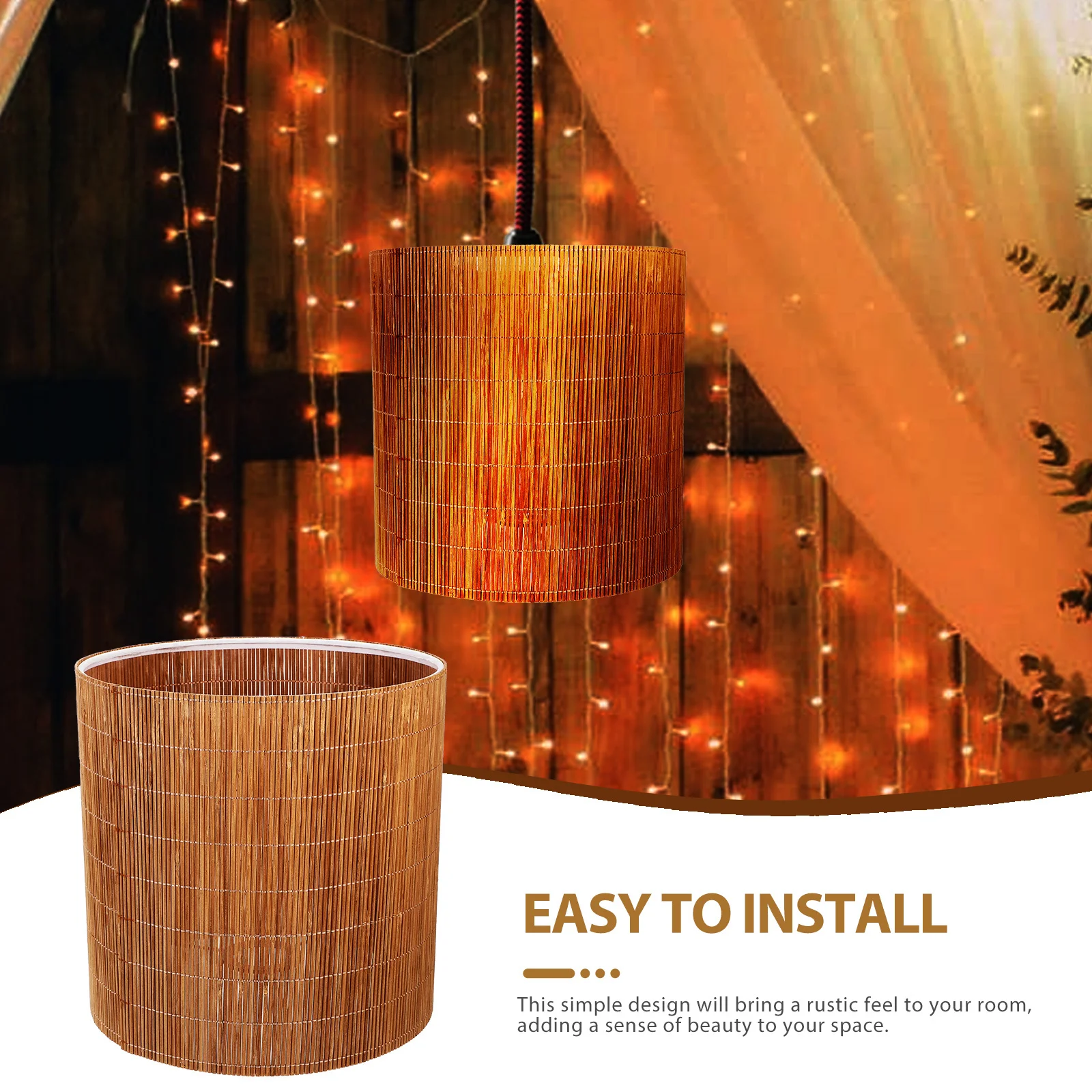 

Плетеный абажур из ротанга для E27/E14, натуральный подвесной светильник, деревенский потолочный светильник, декор, сменный абажур, аксессуар для лампы