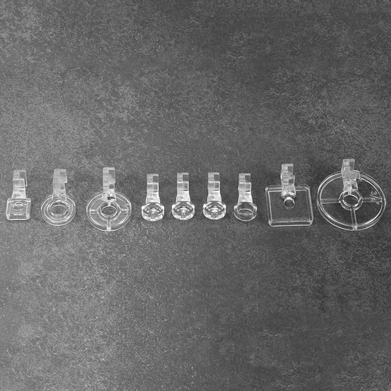 Nieuwe Clear Couching Decoratieve Voet Garens, Borduurwerk Free Motion Echo Presser Voet Voor Lage Schacht Naaimachines