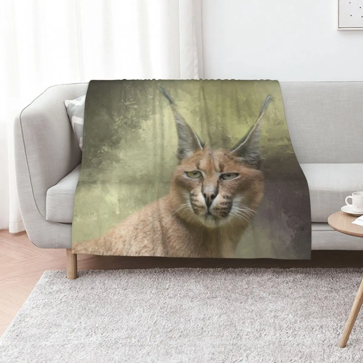 Caracal Cat Two Throw Blanket Lightweight Warm Blanket for Indoor Outdoor Use
