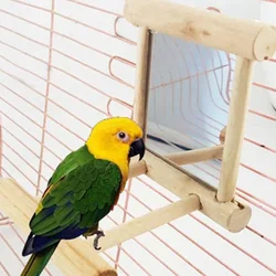 Juguete de espejo de pájaro con soporte de perca para loro, periquito, periquito, cacatúa, Conure, pinzón, Lovebird, canario, Guacamayo, cacatúa Amazon