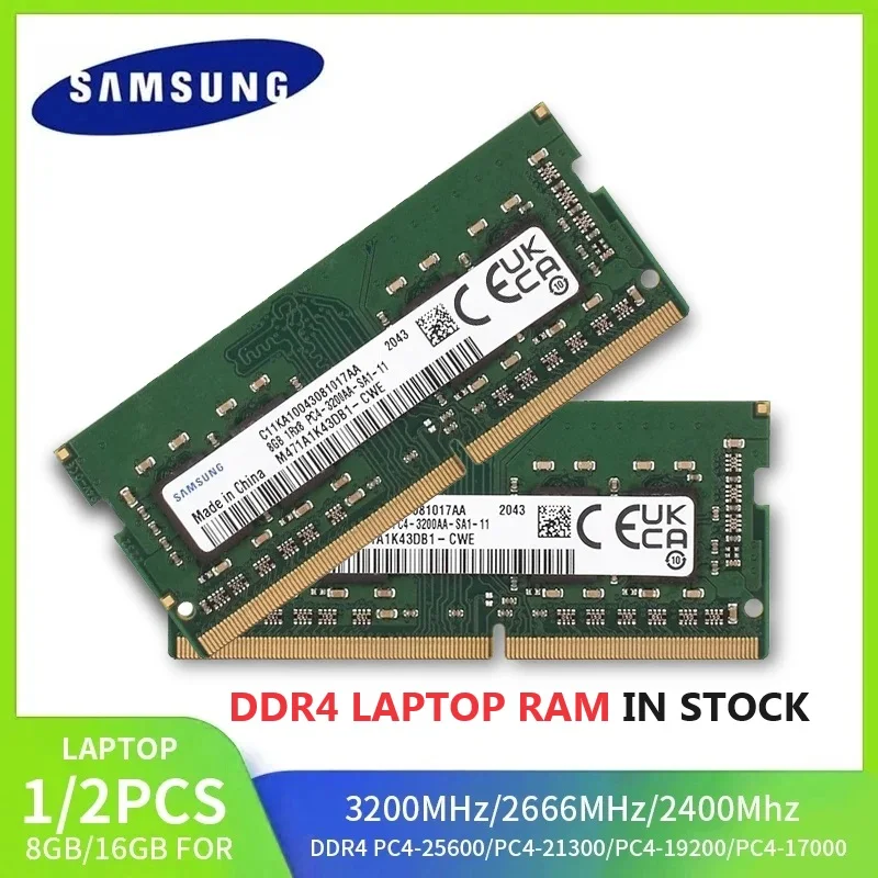 memoria para laptop samsung ram ddr4 8gb 3200mhz 16gb 2666mhz 2400mhz 4gb 2133mhz notebook memoria sodimm pc4 2133p 2400t 2666v 3200aa 01