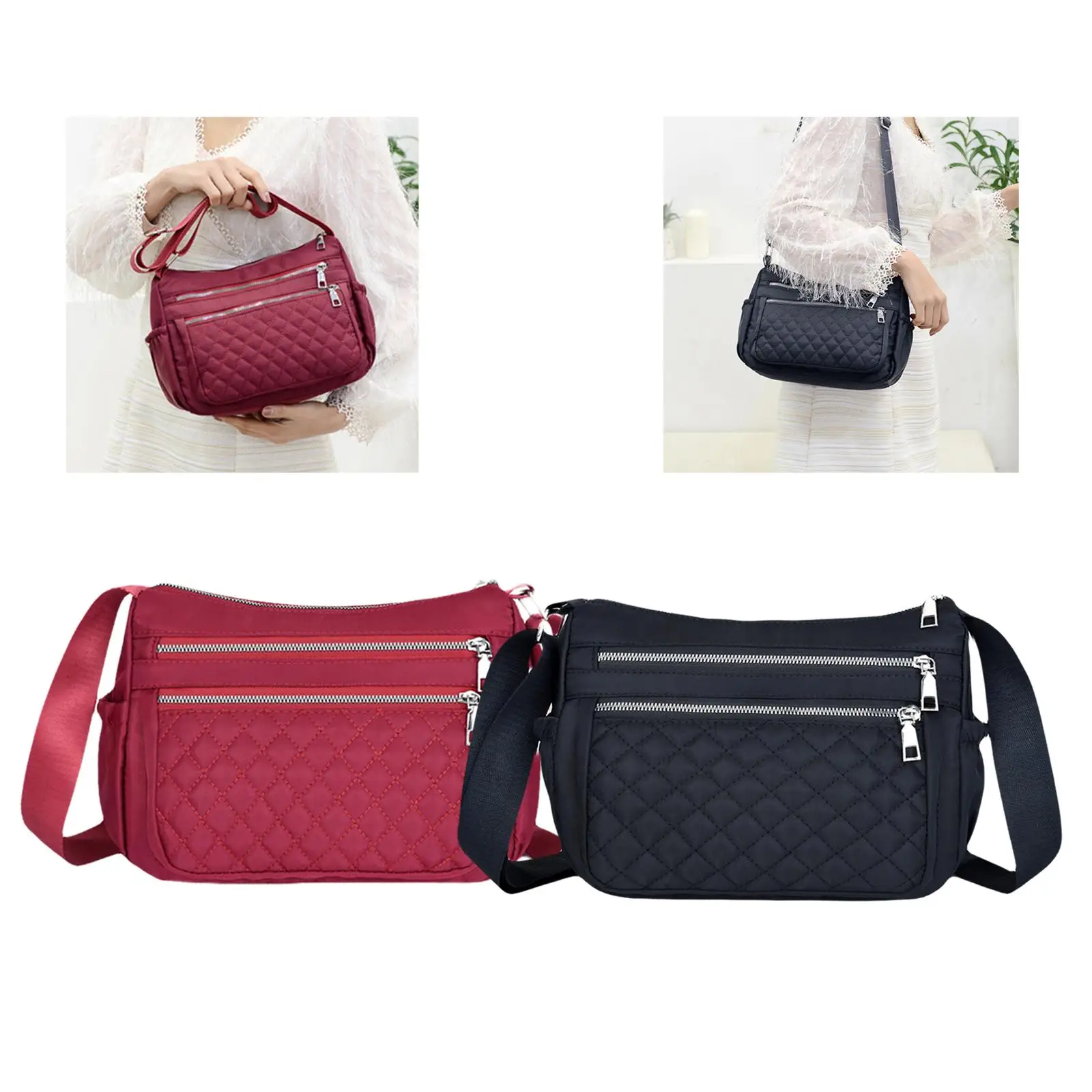 Women Shoulder Bag Diaper Backpack Multipurpose Bag Multi Pockets Waterproof Body Bag for Phones Keys Umbrella Tote Bags