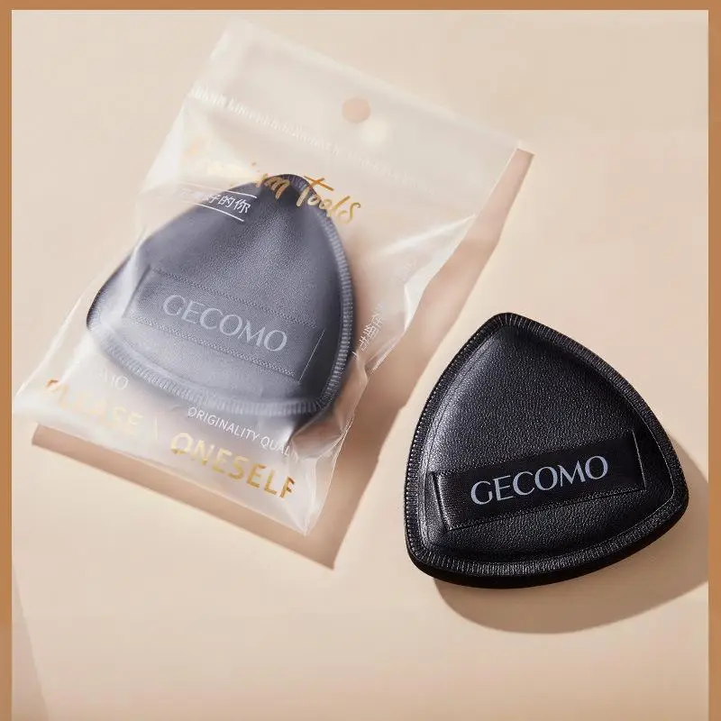 مثلث نفخة البودرة مع صندوق تخزين ماكياج نفخة الجافة والرطبة ذات الاستخدام المزدوج حلوى القطن وسادة التجميل وسادة هوائية أداة الجمال