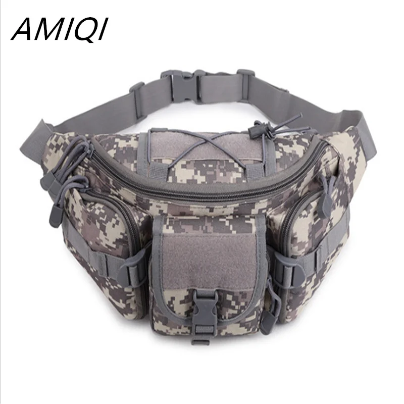 AMIQI Sports Outdoor Fan Bag Waist Bag Large-Capacity Waterproof Riding Travel Running Multi-Function Chest Bag mochila