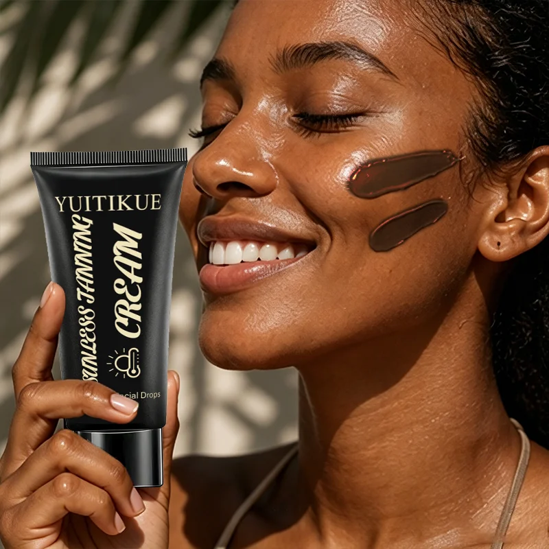 YUITIKUE Sunless Tanning Cream, For Face & Body, Hydrating & Nourishing, Achieve Natural Sun-Kissed Glow Easily