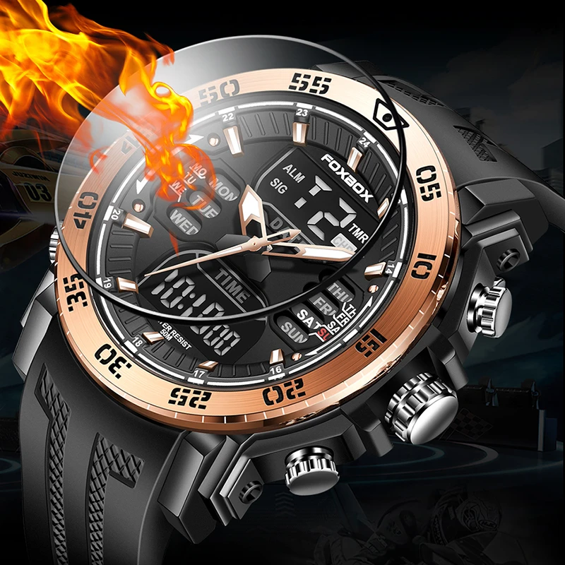 LIGE Men Digital Watch Military Big Watches Fashion Waterproof Electronic Wristwatch Mens Sport Swimming Clock Relogio Masculino