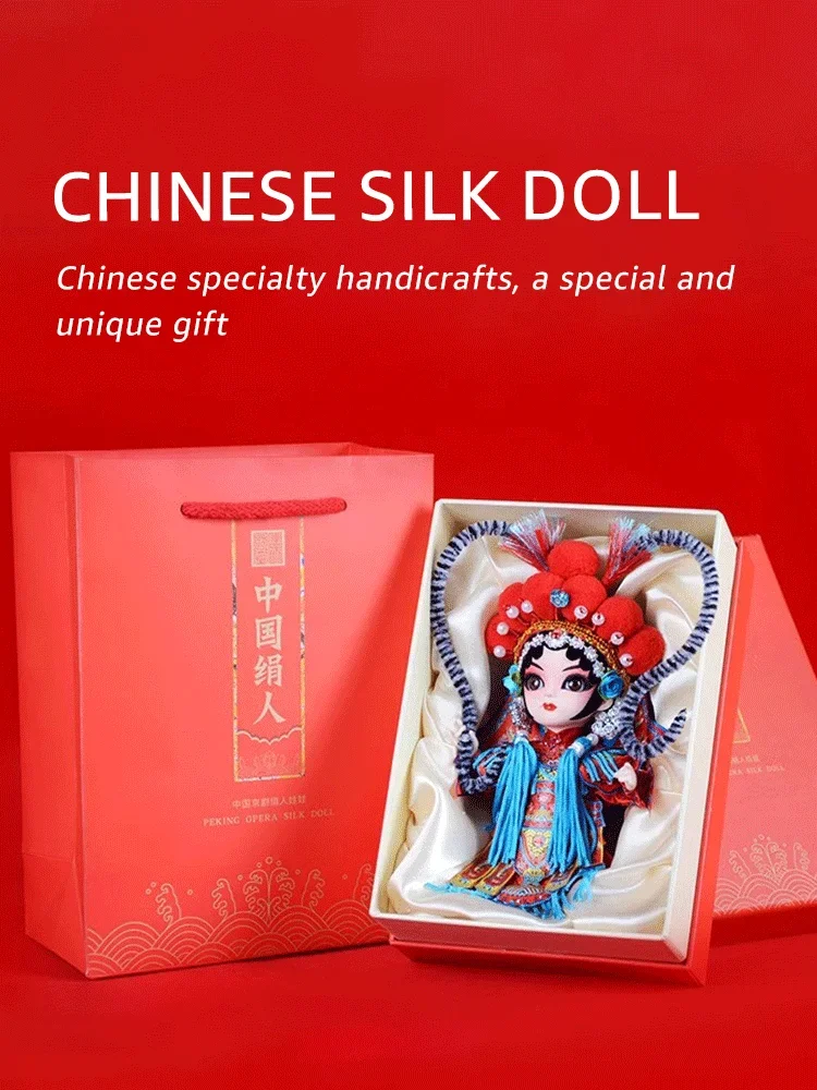 BENDICION Christmas Gift Set For Friend Child Neighbor New Year Party Idea Chinese Silk Doll Home Decor Room Decoration Ornament