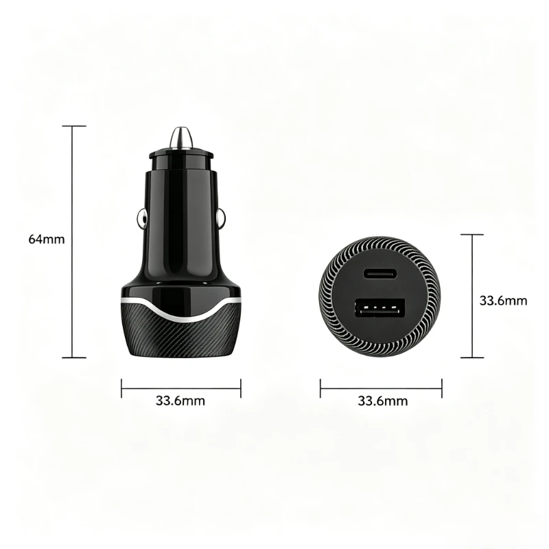Car Charge GPS Locator Tracker 20W USB Phone Charger Fast Charging Type C QC3.0 Works with iOS Location Finding App