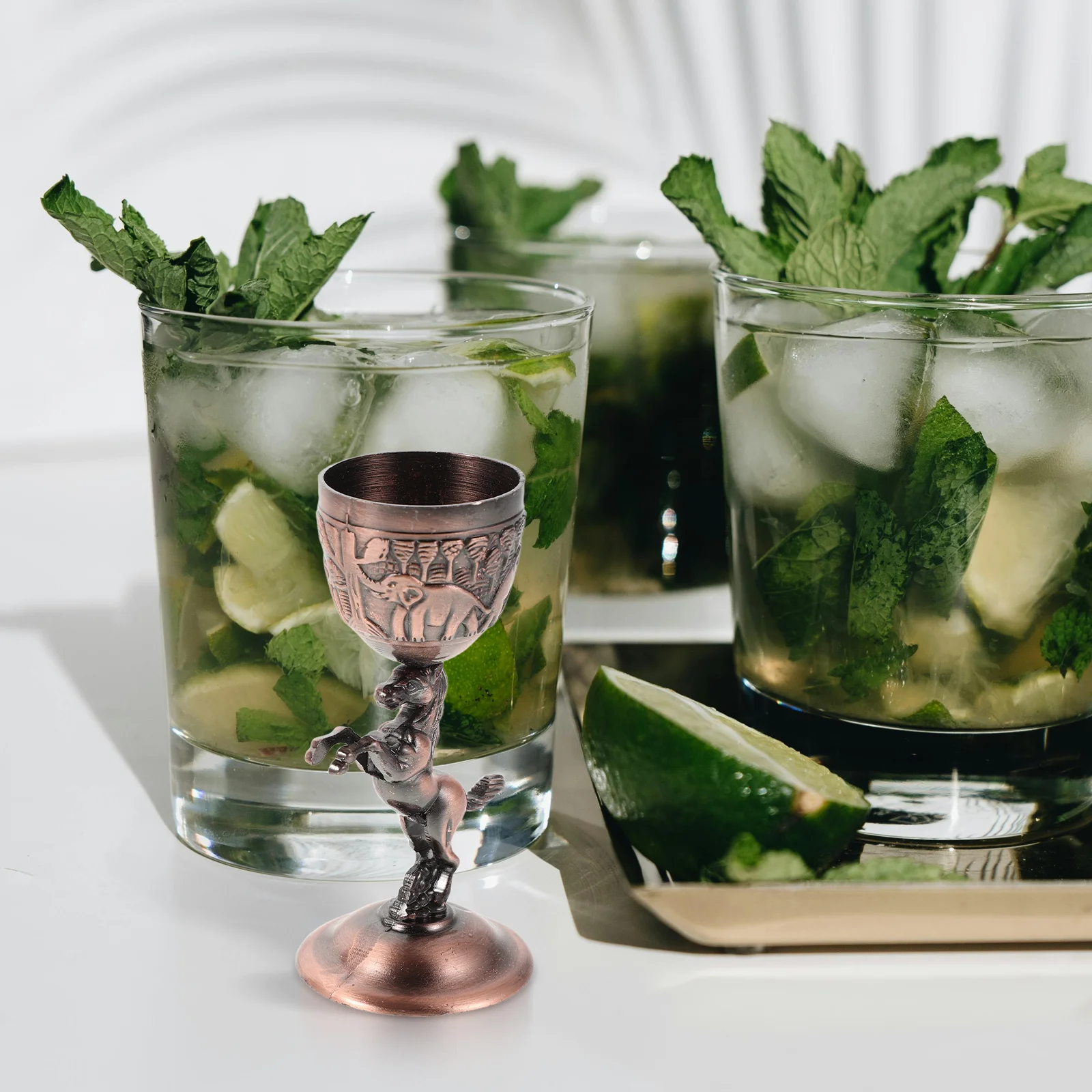 

2pcs Vintage Metal Goblet Engraved Horse Chalice Cup For Halloween Party Medieval Decor Centerpiece Renaissance Fair Drinking