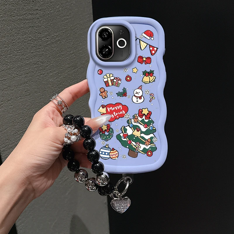 Weihnachtsschneemann, geeignet für POP 9 4G-Hülle, hergestellt aus flexiblem Mode, bietet elegantes und Lanyard-Erlebnis in Spark Go 1