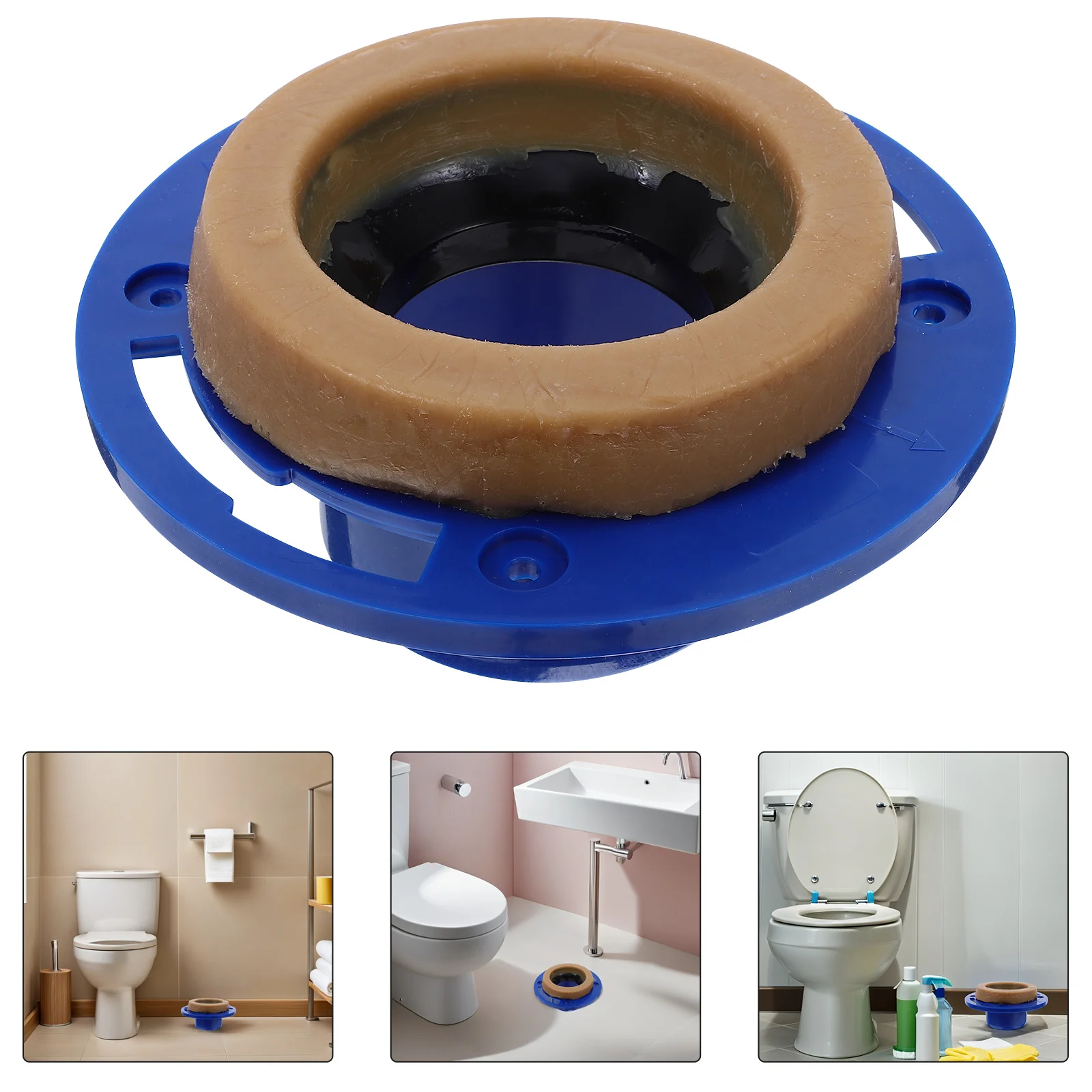 

Toilet Wax Ring Kit Universal Flange Replacement Seal Fit Most Bathroom Bowl Gasket Durable Leakproof Odor Prevention Toilet