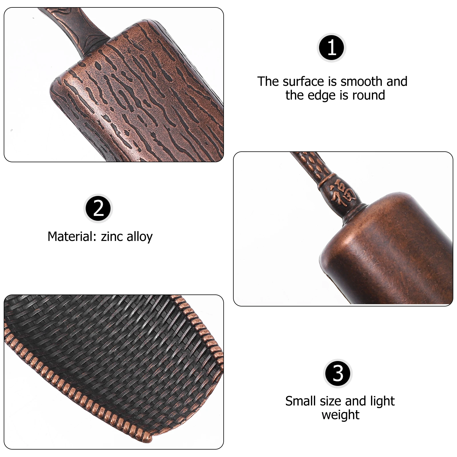 

3Pcs Long Handle Retro Teaspoon Premium Material Smooth Surface Multifunctional for Scooping Tea Sugar Coffee Flour