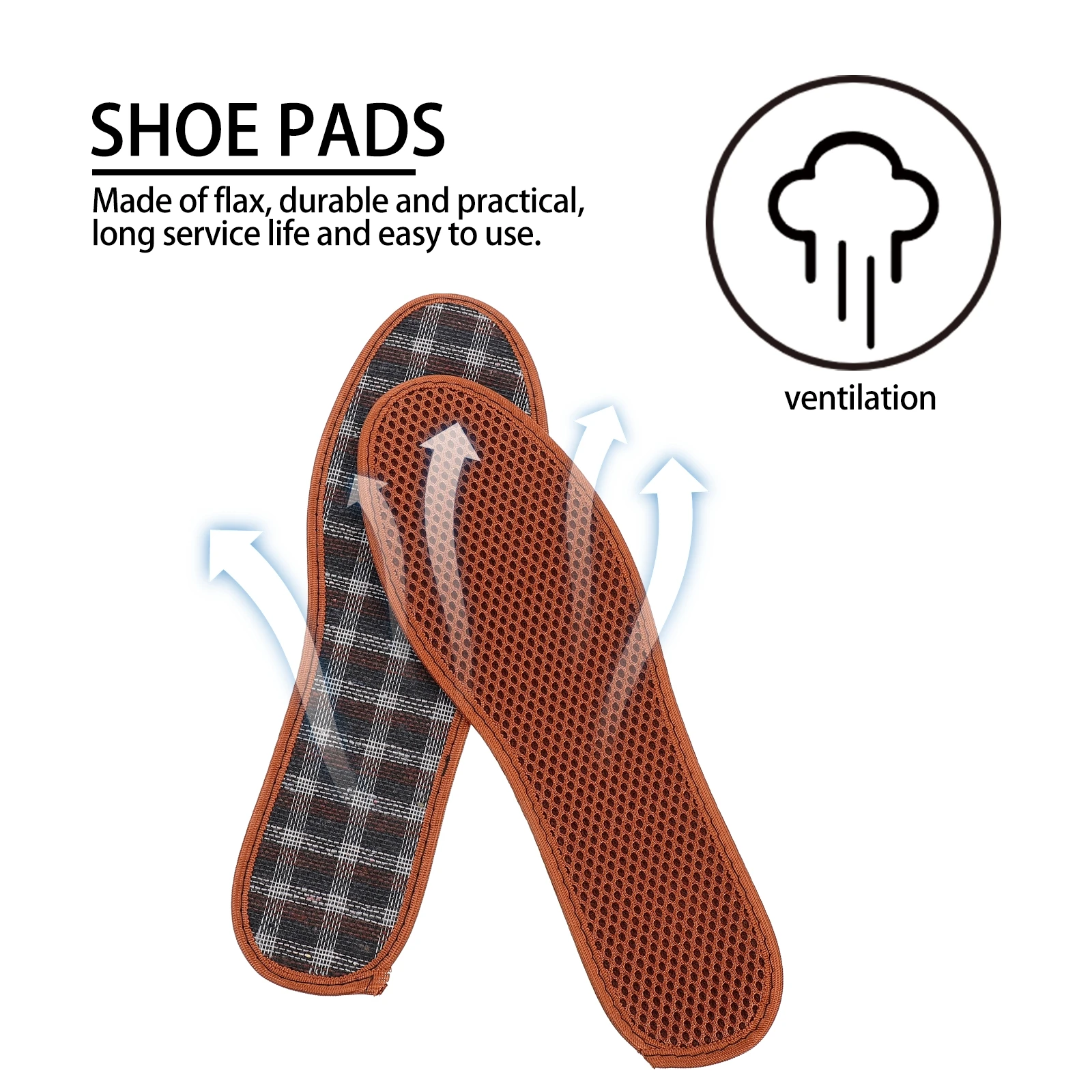 

2 Pairs Deodorant Insoles Shoes Accessories Foot Care Pads Bamboo Charcoal Breathable