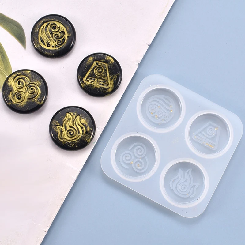 3Pcs Religious Symbol Ornaments Token Silicone Diy Crystal Epoxy Mold