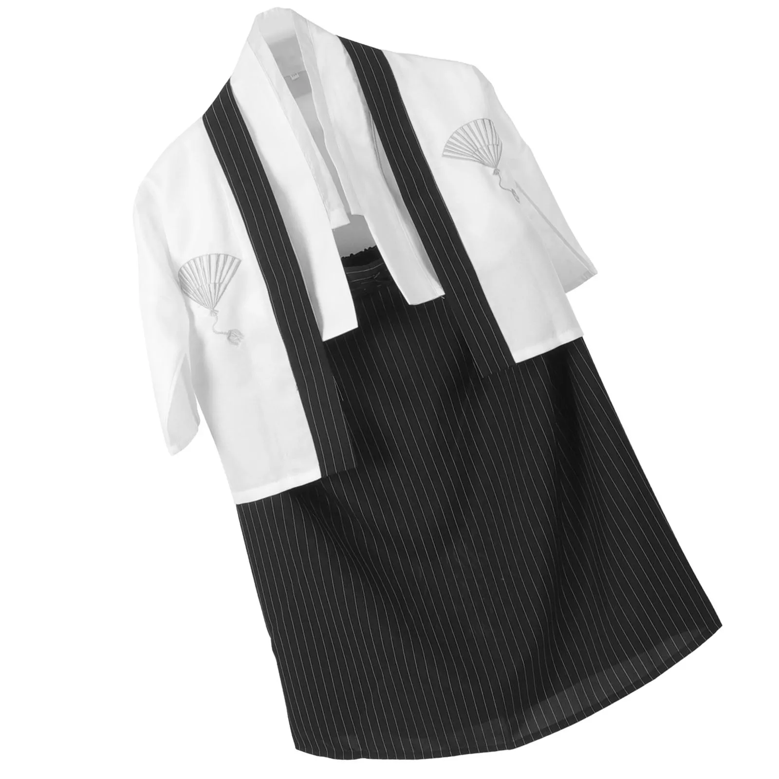 

Japanese Kimono Set Boys White 120cm Traditional Fabric Robe Long Sleeve Formal Wear Outfit Kids Baby Clothing