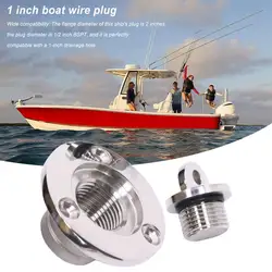 Boat Drain Plugs Water Outlet Boat Plug Marine Boat Parts Stainless Steel Drain Plugs Leak Proof Safety Plug Thread Boat Plugs