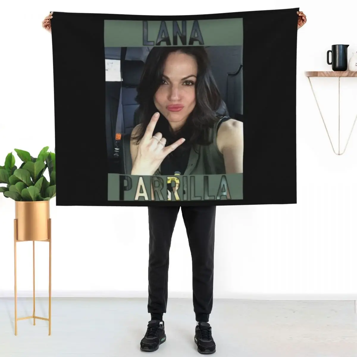 Lana Parrilla Throw Blanket couch cozy soft plush fuzzy picnic outdoor blanket