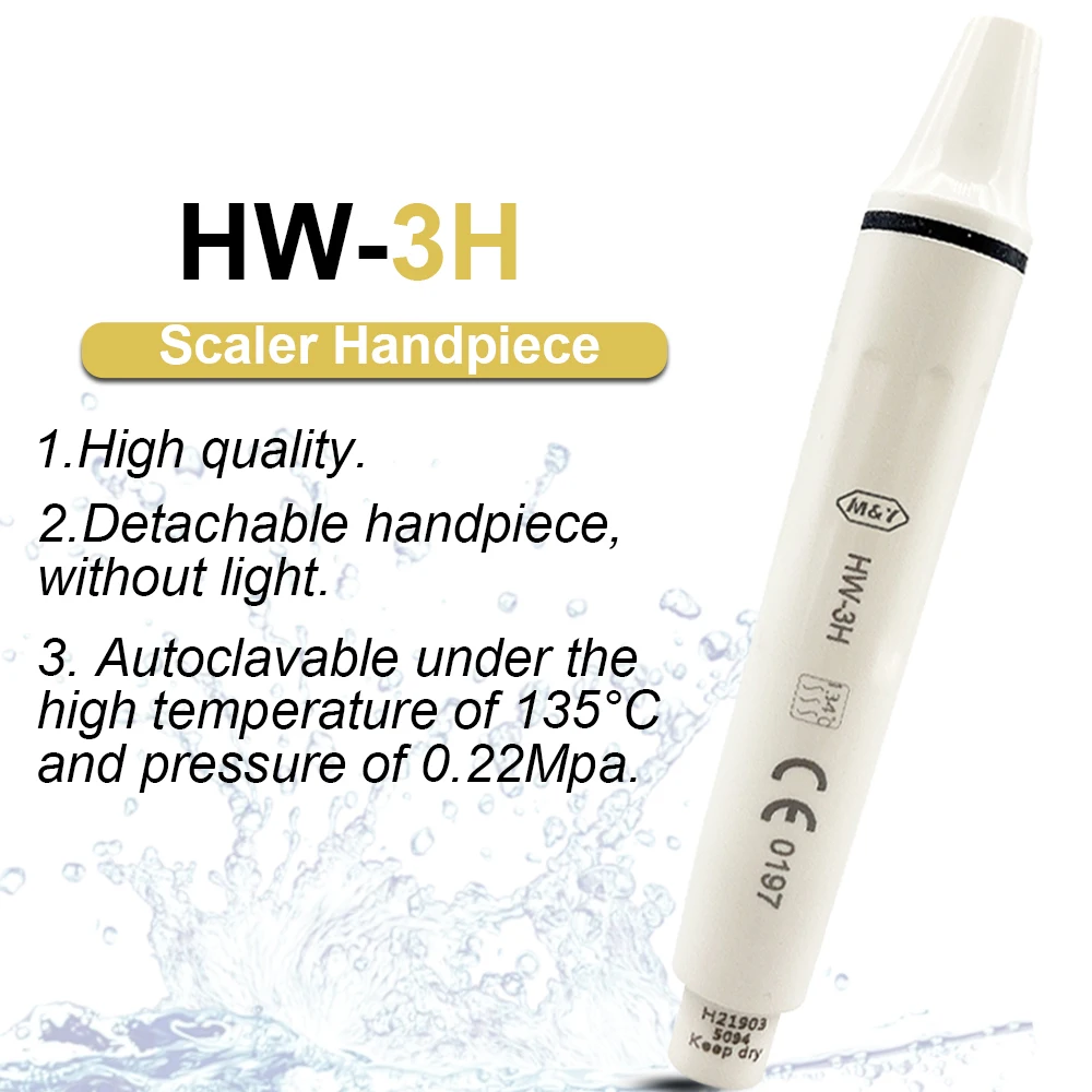 Dental Ultrasonic Scaler Handpiece Detachable Piezo Scaler Handpiece Ultrasonic Piezon Scaling HW-3H Dentistry Tools