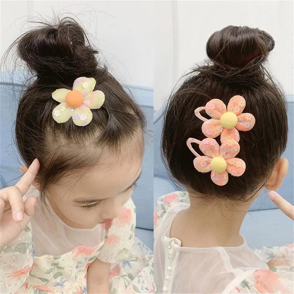 【4-Piece Set】Children\'s Cute Flower Hairpin Baby Broken Hair Clip Bangs Clip Kids Headwear Girl Hairpin Baby Headdress Wholesale