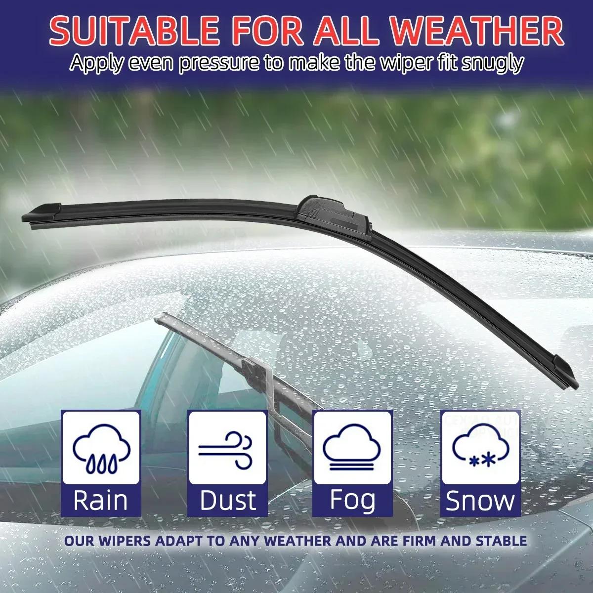 Car Wiper Blades J Hook Windscreen Wiper Automobile Windshield Wiper Soft Rubber 13\