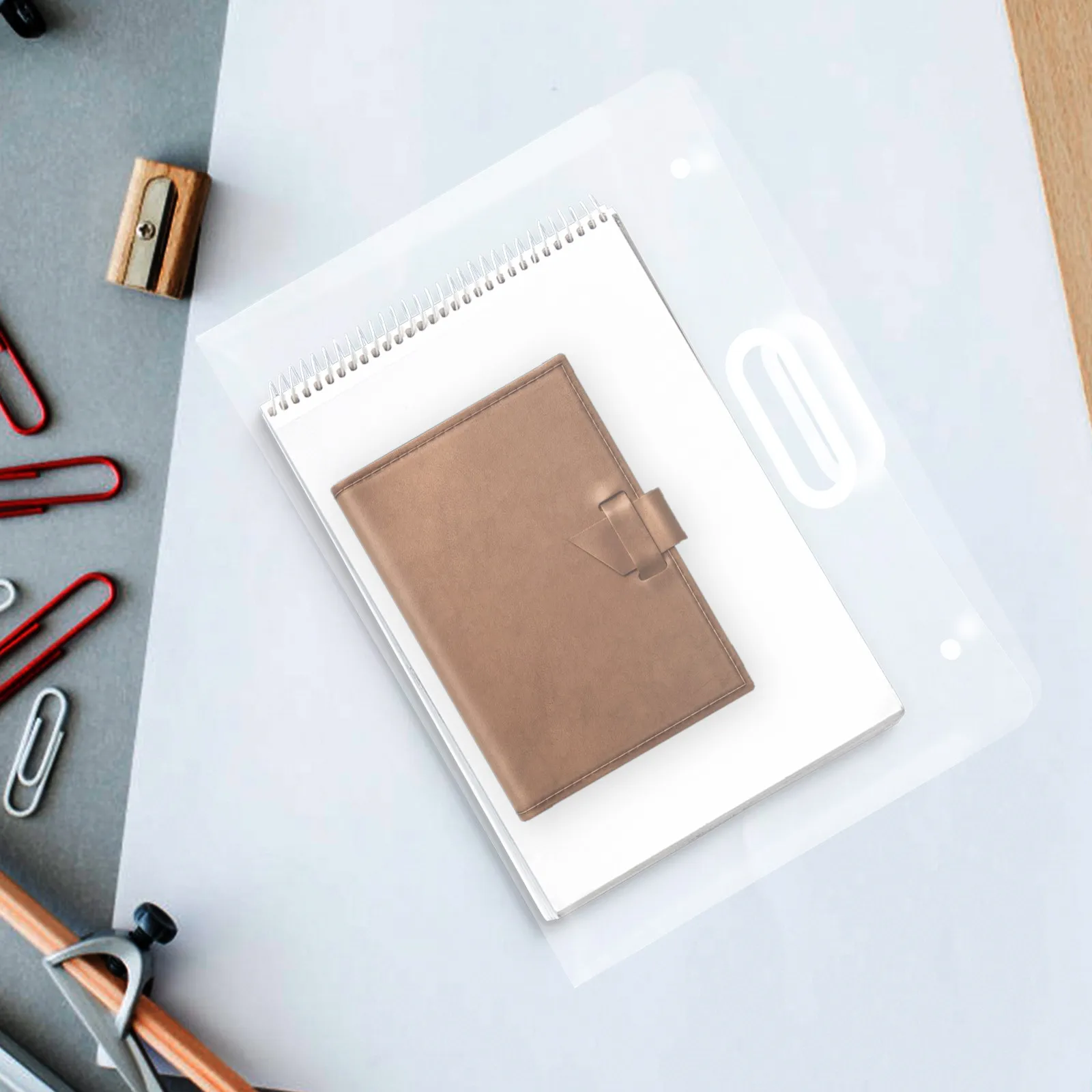 

Art Bag Practical PP Buckle Closure Document Organizer for Painting Receipt Bill Card Storage File Documents Bag