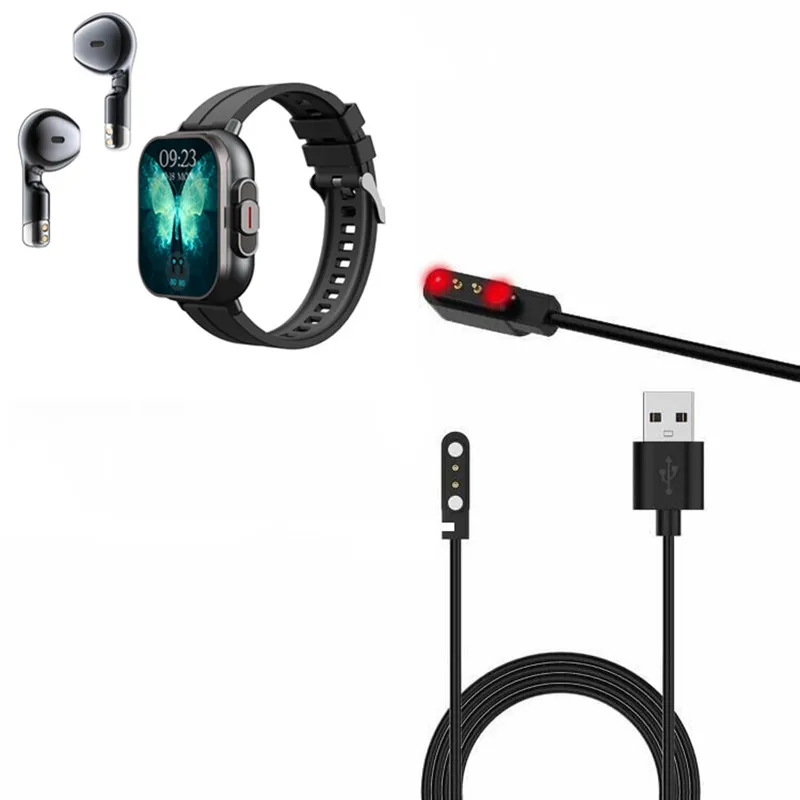 

2-контактное зарядное устройство для 2 в 1, адаптер для умных часов D8, USB-кабель для зарядки, шнур для взрослых/детей, зарядка для умных часов D8E