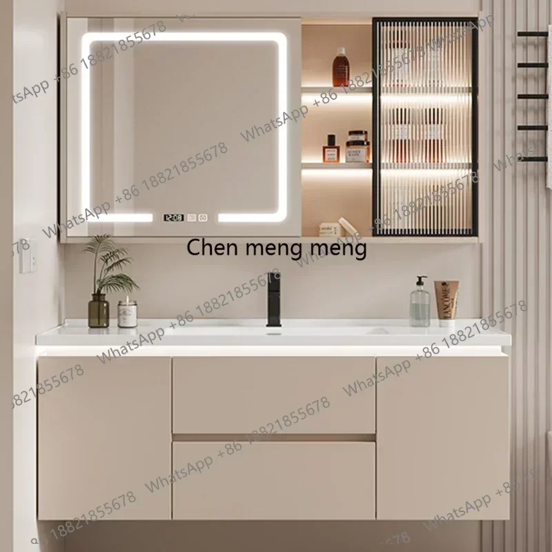 Asmt49 Ceramic Integrated Bathroom Cabinet Hand Wash Basin Washbasin Bathroom Cabinet Storage Closet Gabinete Home Furniture