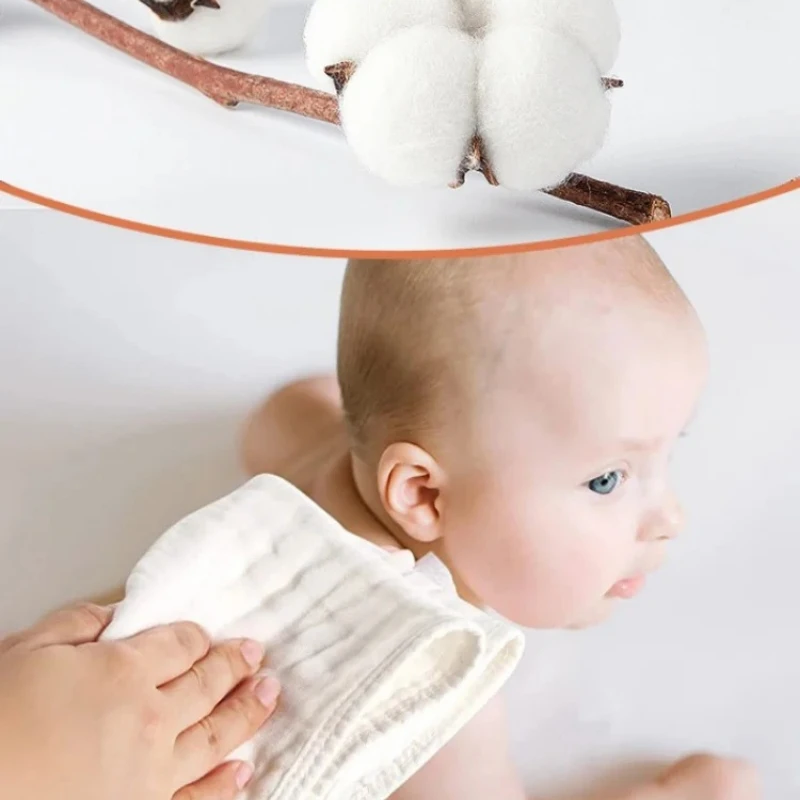 

1/2/3/4PCS Multicolor Cotton Muslin Burp Cloths 6 Layers Breathable Burping Cloths Large Newborn Bib for Boys Girls