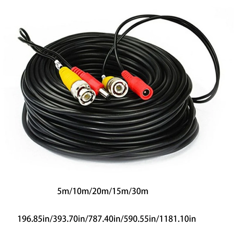 AHD Camera Cables 5M/10M/15M/20M/30M BNC Cable Output for DC Plug Cable for Analog AHD Surveillance CCTV DVR System