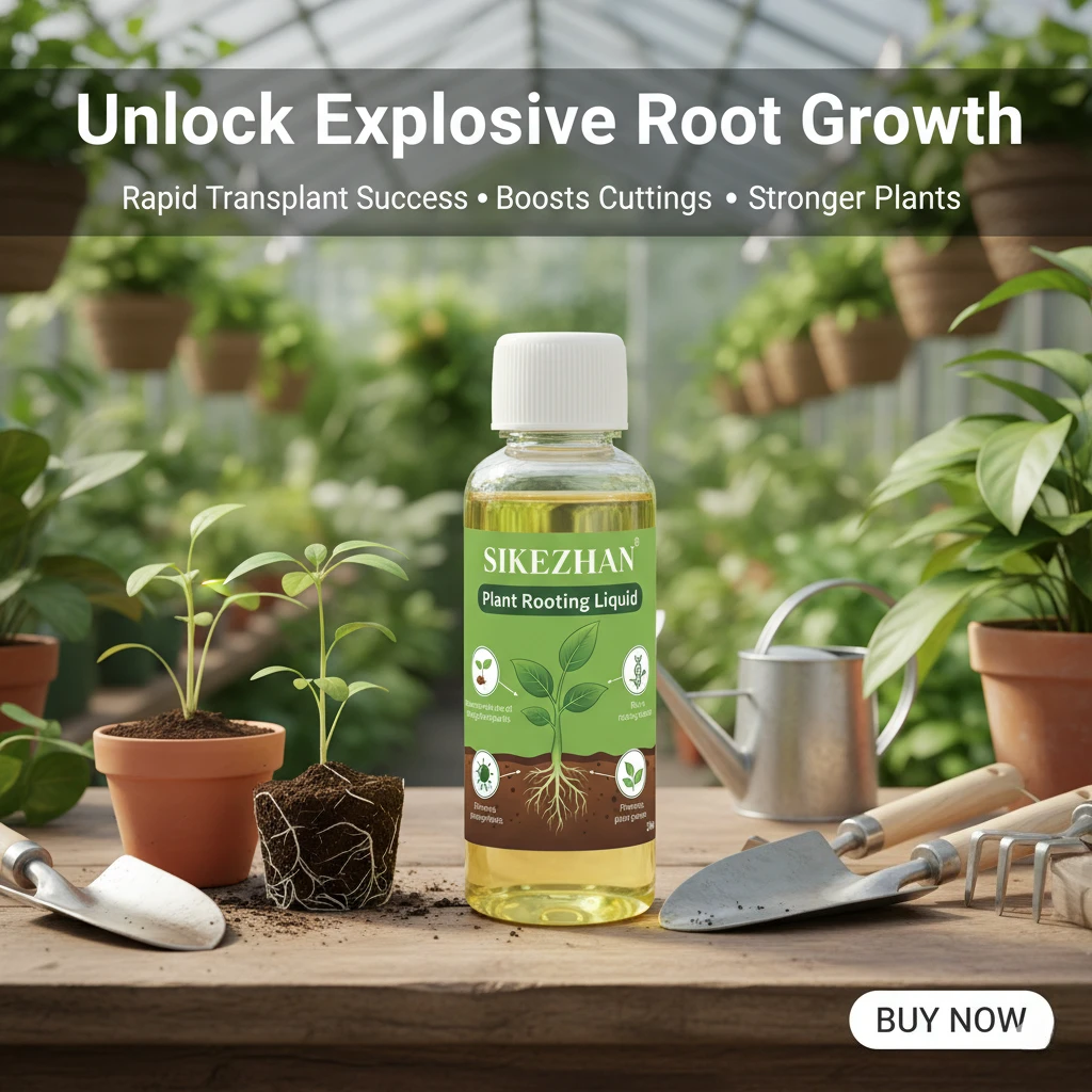 Fertilizante Líquido Hormonal para Enraizamiento Rápido, Trasplante de Esquejes, Cultivo Hidropónico, Flores, Suculentas, Solución Nutritiva para un Crecimiento Radicular Fuerte