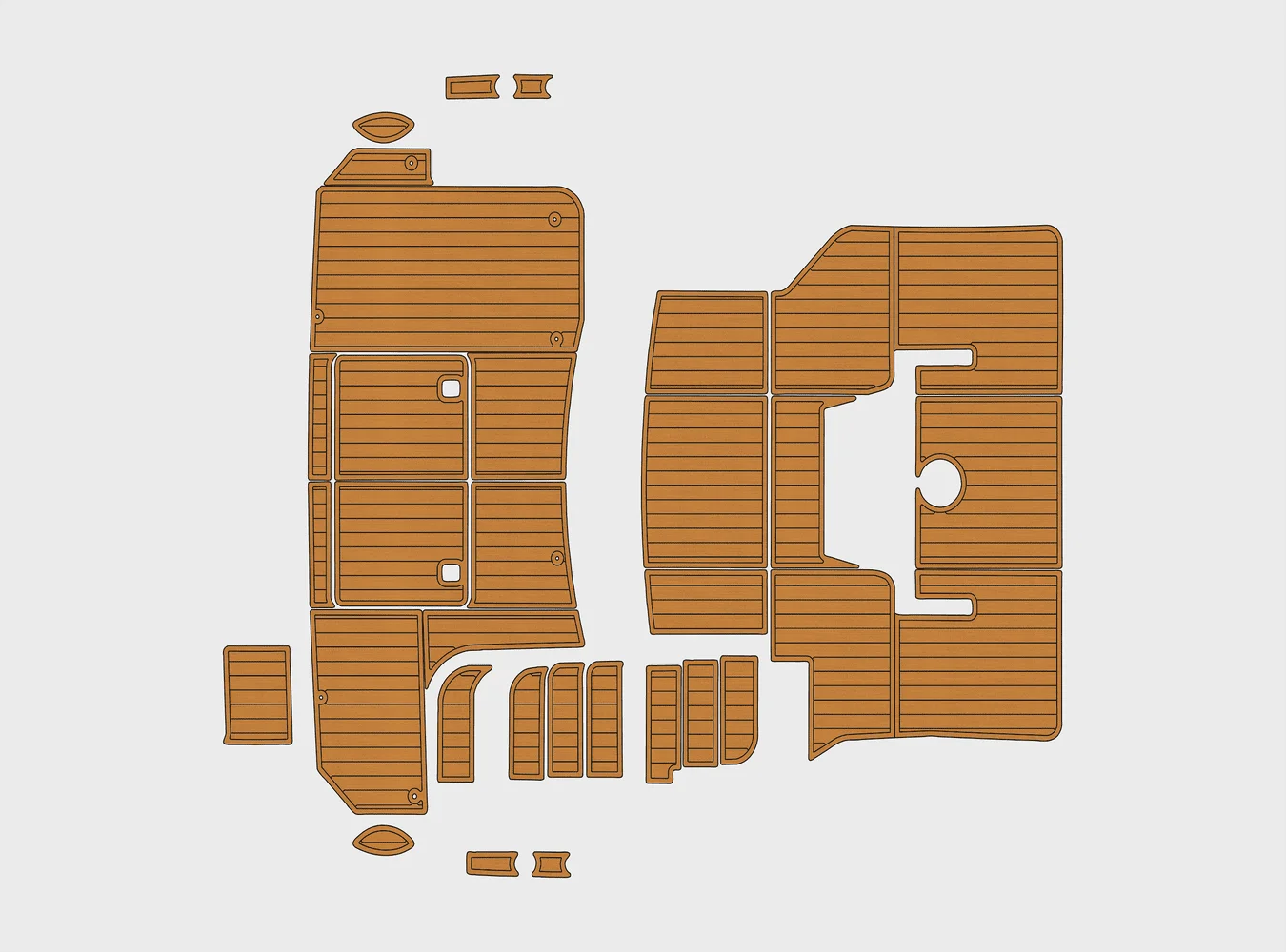 

2004-2008 Silverton 38 Спортивный мост 1/4 дюйма 6 мм Пена EVA Нескользящий морской коврик из тикового дерева из ПВХ 1/3ek аква ковер Морской пол