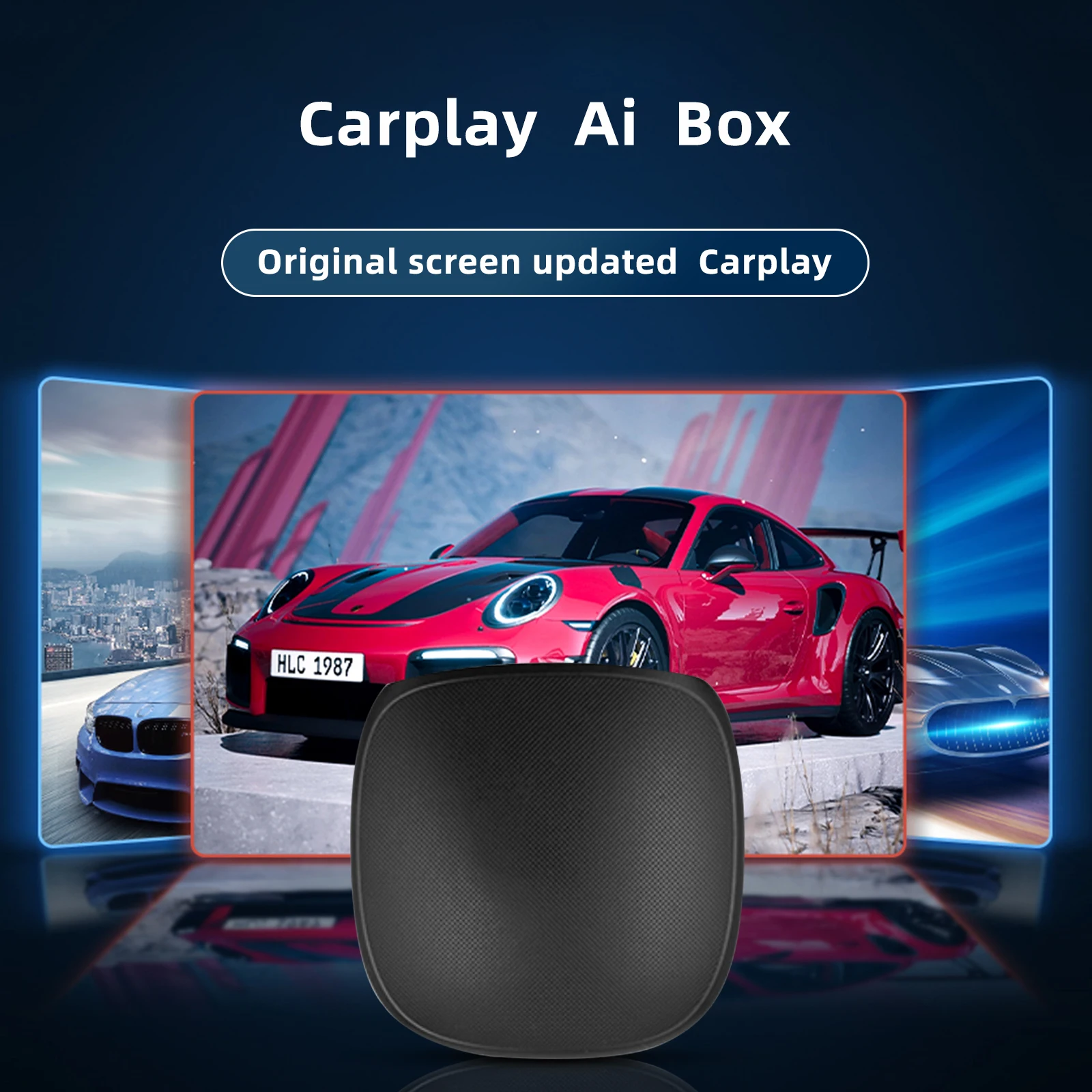 Mini Android Auto CarPlay Ai Box Wireless Netflix YouTube In The Car Intelligent System Carbon Fiber UX999 Pro CarPlay 4G Box