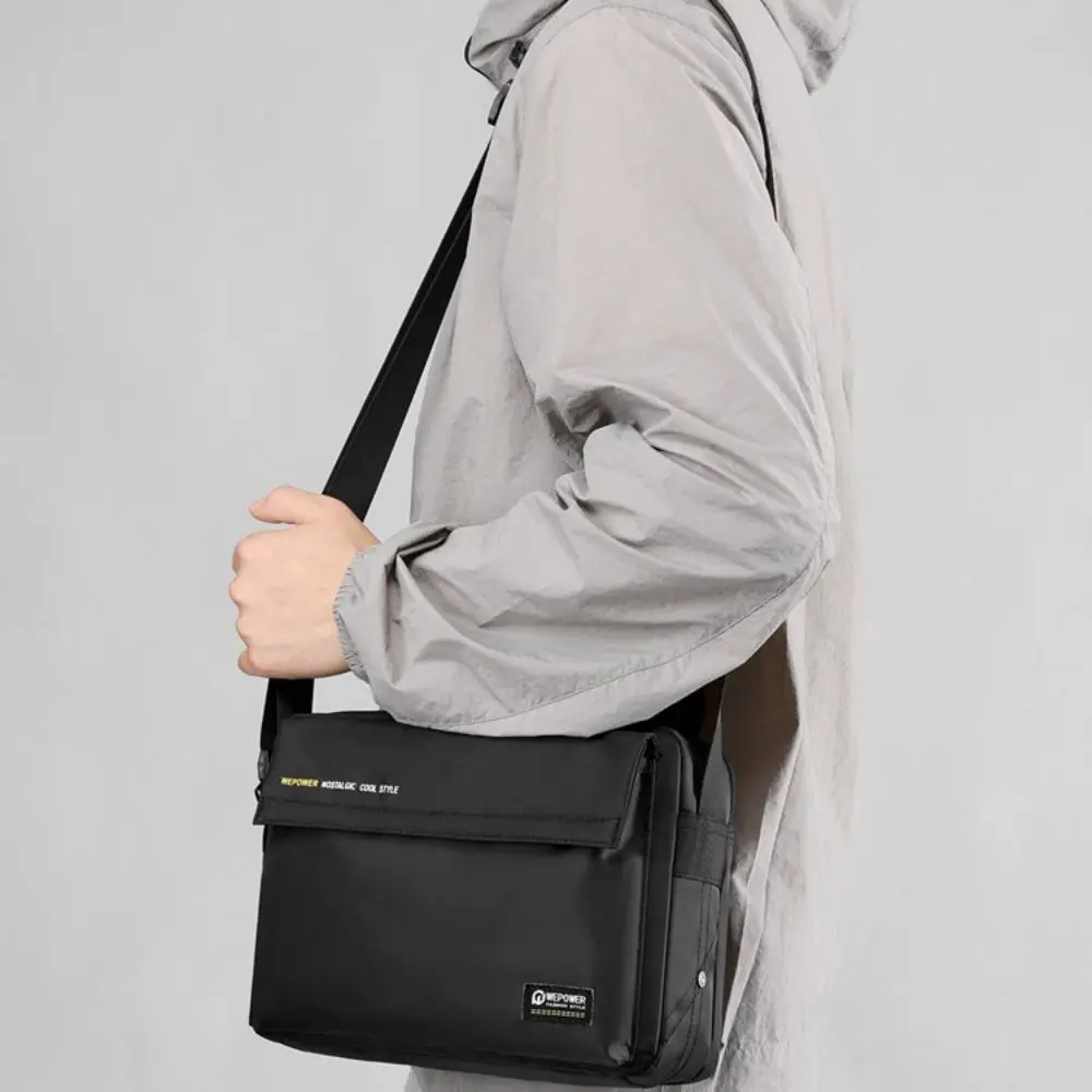 

Single Shoulder Men's Shoulder Bag Large Capacity Fabric Man Messenger Bag Multi-Pockets Multi-functional Nylon Crossbody Bag