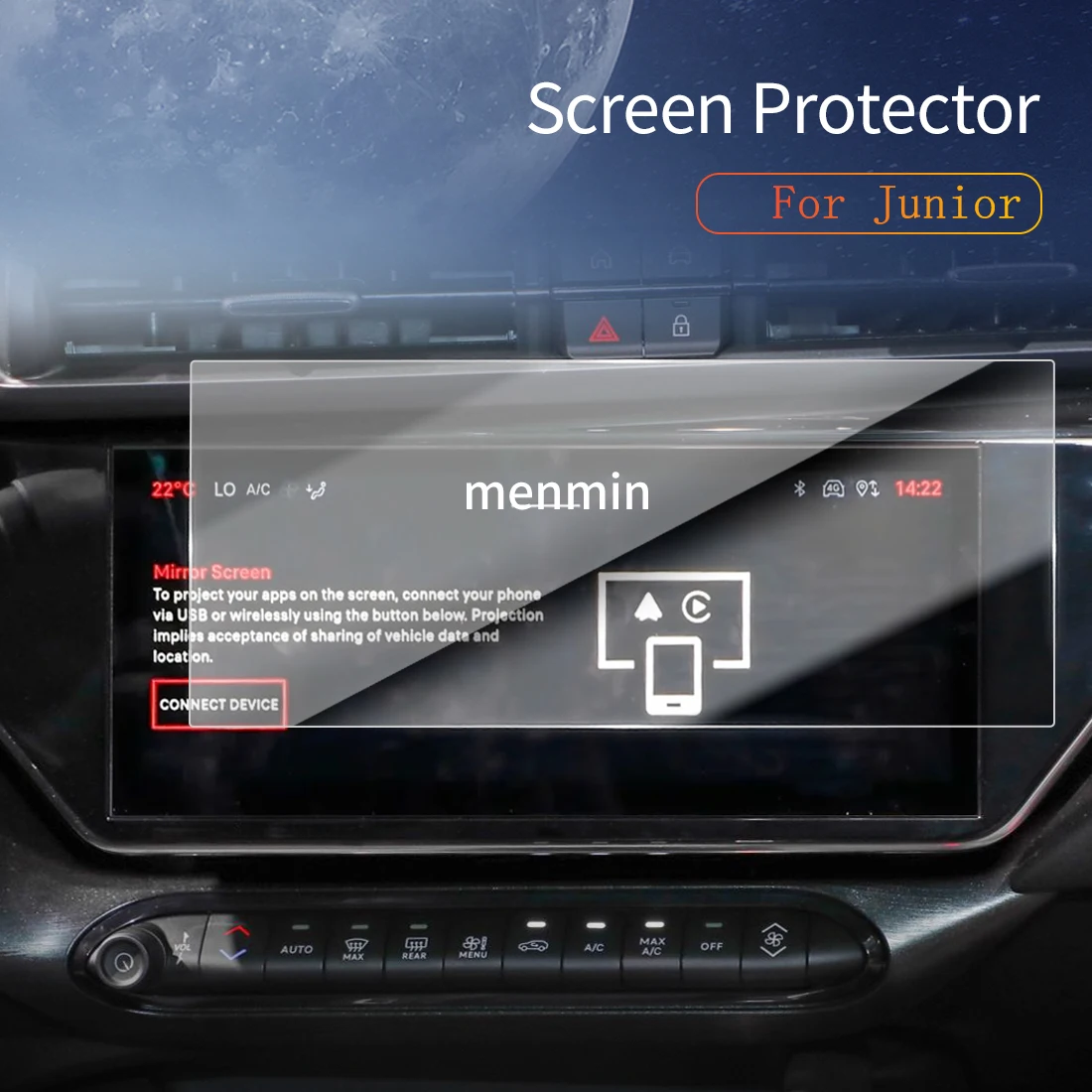 

Автомобильные наклейки Dash Carplay, зеркало, защитная пленка для экрана, дисплей, закаленное стекло, защитная пленка для автомобиля 25 alfa romeo Junior