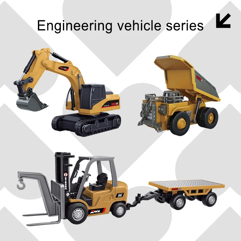 

Full-Scale Mini Excavator Tipper Truck 1:64 Remote Control Engineering Vehicle Mini Forklift Toy RC Trucks Kids Birthday Gift