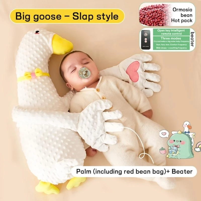 

Infant Sleeping Comforter Soft & Breathable Cartoon Pacify Hand Soother with Automatic Beating for Better Sleep Quality