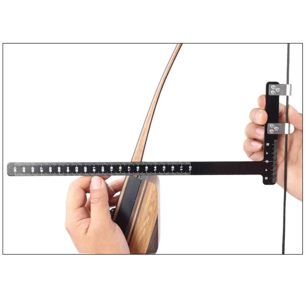 

Т-образная квадратная линейка для измерения тетивы лука из нержавеющей стали, инструмент для измерения тетивы лука, аксессуары для стрельбы из лука