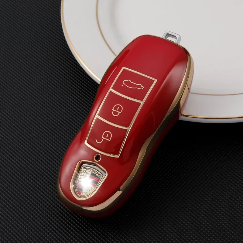 For Panamera New Car Key Case Cover For Porsche Macan Cayenne Cayman Boxster 911 9ya 971 Smart Protection Shell Remote Key Cover