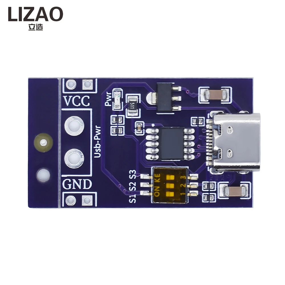 LIZAO Type-C QC AFC PD2.0 PD3.0 to DC Fast Charge Trigger Polling Detector USB-PD Notebook Power Supply Change Board Module