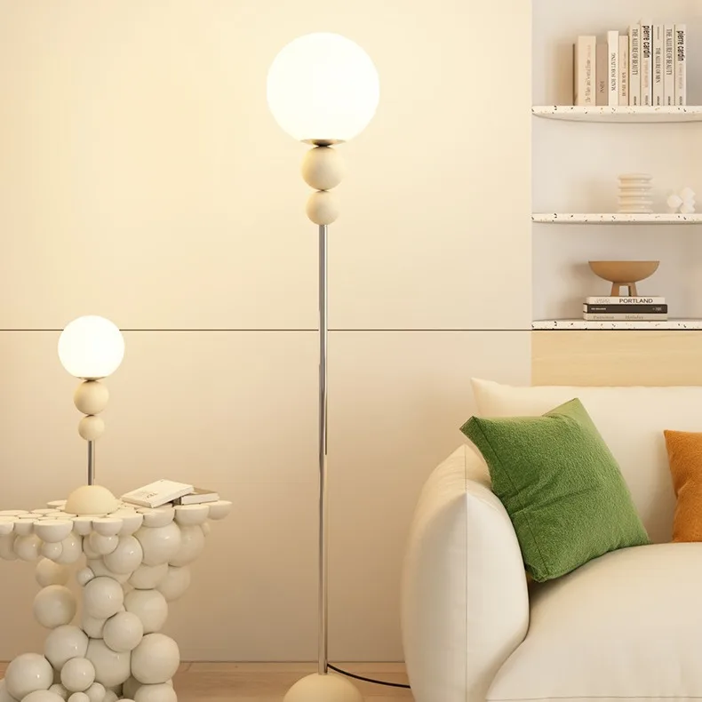 

Cream wind floor lamp, French light luxury bedroom next to the sofa in the living room, bedside minimalist ins creative