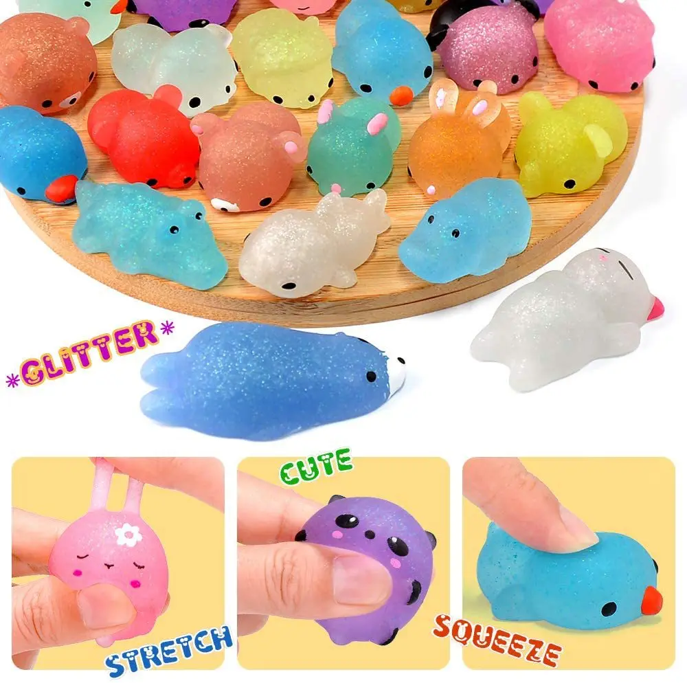 Colorful Mochi Animal Squishy Toys For Kids Antistress Ball Squeeze Party Favors Stress Relief Toys For Birthday