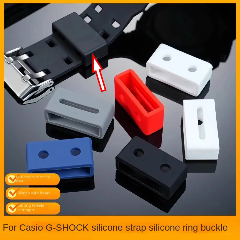 16/18/20/22/24mm Strap Keeper Holder Loop For Casio Watchband Buckle Ring Silicone Accessory Replacement Movable Ring Buckle