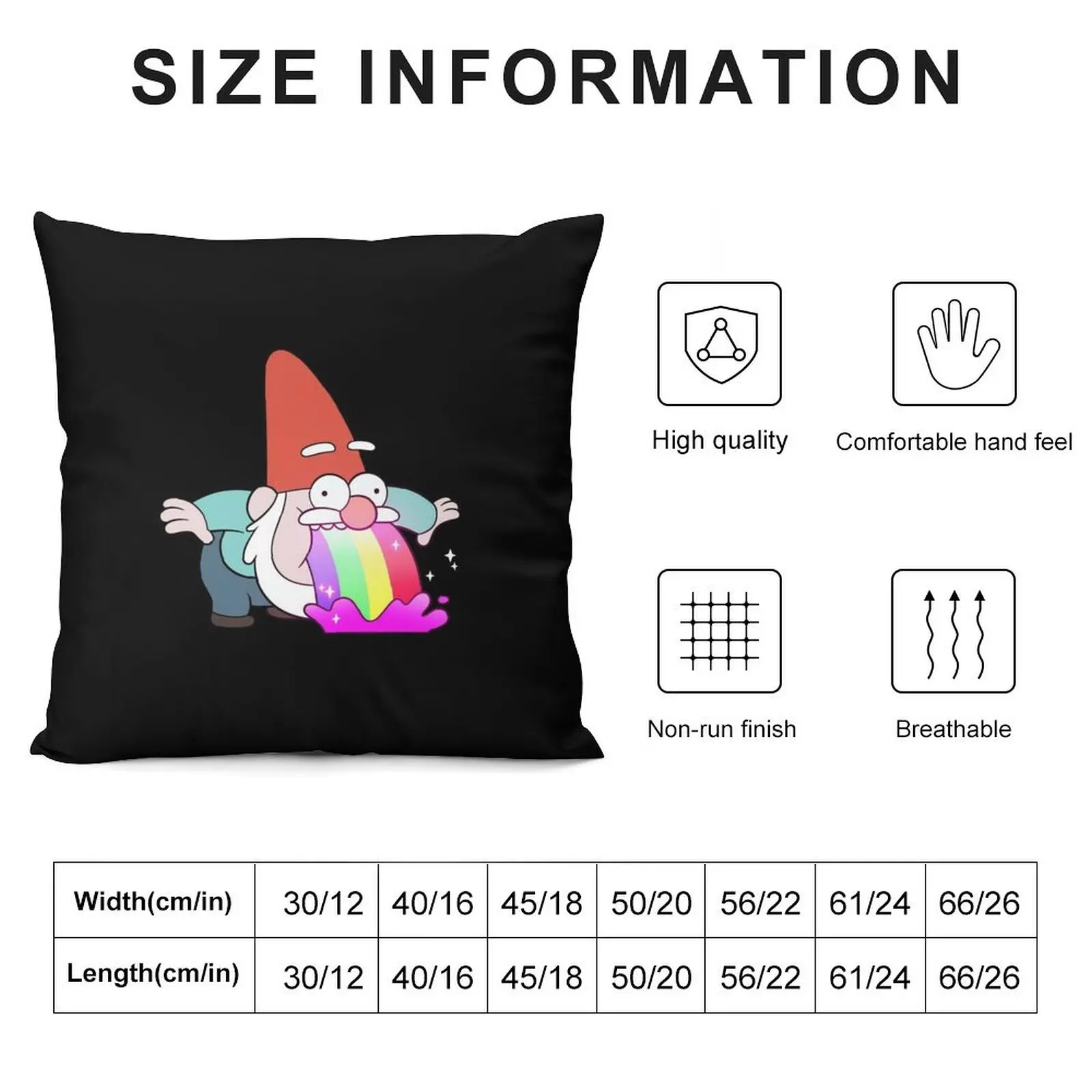 Rainbow Vomiting Gnome Throw Pillow luxury throw pillow covers Pillow Cases Decorative Couch Pillows