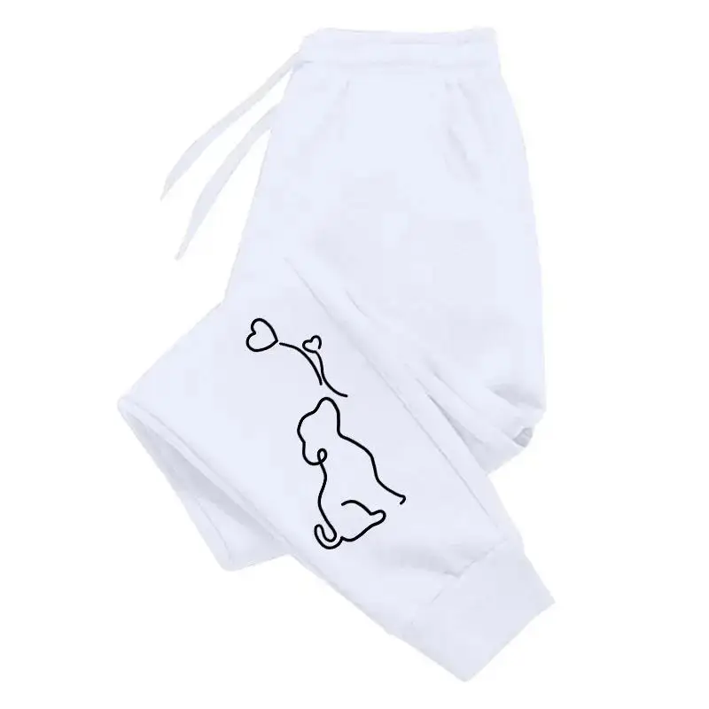 

2025 Womens Sweatpants Cute Dog Printing Casual Pants Daily Outdoors Sports Jogging Trousers Hot Sales Soft Woman Street Pants