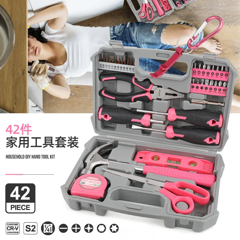 

42-Piece Household Tool Set Multifunctional Manual Home Repair Toolbox Wrench Pliers Hardware Tools